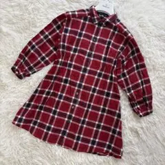 美品 バーバリー ブルーレーベル チェック シャツワンピース ひざ丈 サイズ38