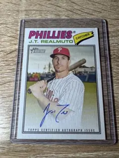 J.T. Realmuto 直筆サインカード Topps