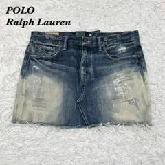 【美品】 POLO Ralph Lauren ダメージデニムスカート 28のサムネイル