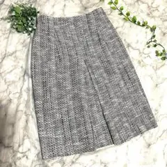 【ANAYI】スカート ツイード タイト (36) ひざ丈 日本製 綺麗め上品