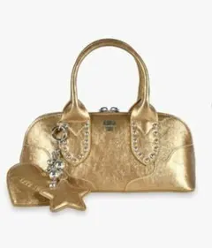 ANNA SUI アナスイ 2WAY ショルダーバッグ ゴールド チャーム付