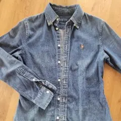 極美品✳︎ラルフローレン現行ダンガリーシャツマルチポニーカスタム
