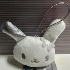 サンリオ　ウサハナ　ぬいぐるみ　マスコット　シルバー