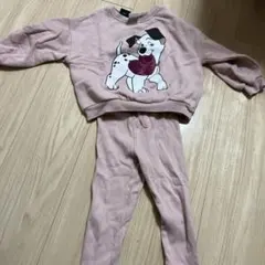 Disney ピンク 犬イラスト トレーナー 2-3歳