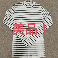 UNIQLO リブハイネックT/ボーダー