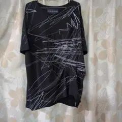 osharewaIker kOhAKUアシメントリー手書き風デザインTシャツのサムネイル