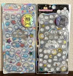 新品 光る ジュエルプチドロップステッカー ぽんぽんシマエナガ あわわちゃん