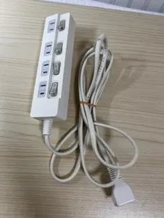 個別スイッチ付 電源タップ 4個口 ホワイト 2メートル