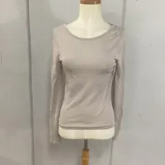 値下◎8.26K266◎アンデミュウ◎長袖カットソー◎シアーニット系◎ベージュ系