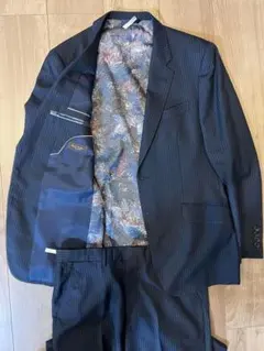 ポールスミス　コレクション　ネイビー　ストライプ　スーツ　ビジネス　メンズ