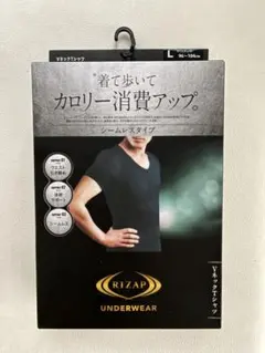 RIZAP×GUNZE　シームレス　 ＶネックTシャツ Lサイズ　ライザップのサムネイル