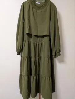 OLIVE des OLIVE 長袖 ティアードワンピース