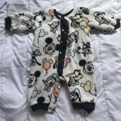 ミッキーマウス フリースロンパース 60-70cm