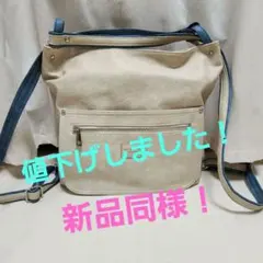 ベージュ ショルダー3wayバック