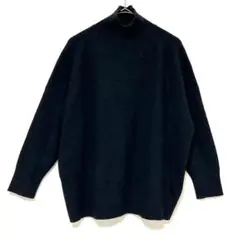 ⁠オフオン OFUON ハイネック ルーズニット セーター 黒 ゆったり M⁠のサムネイル