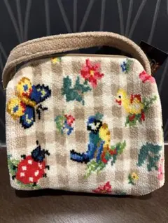 フェイラー　ハイジチェック手付きポーチ ベージュ系