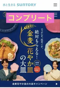 現物】サントリー 金麦 花やか皿の大皿 コンプリートセット 全種 計12