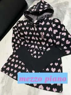 《美品》L(160cm)メゾピアノ 厚めフード付きジップ カーディガン