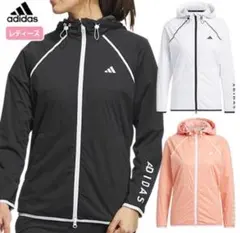adidas レディース フード付きウィンドブレーカー M ブラック