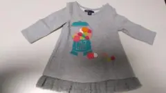 ベビーギャップの刺繍 グレー ワンピース