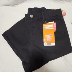 新品タグ付き しまむら ファイバーヒート スキニーパンツ 黒 L