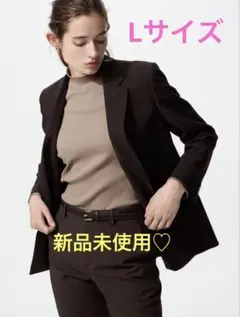 【新品未使用⭐︎】Lサイズ UNIQLO リブハイネックT /長袖