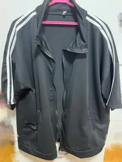 黒 半袖 ジャージ トップス