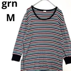grn マルチボーダー【M】3/4ロンT Y2K フェアリーグランジ c-boyのサムネイル