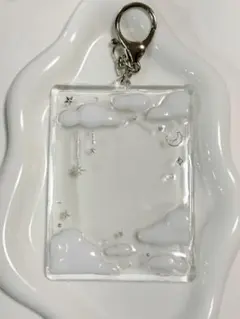 트레카 키 홀더 트레카 케이스 레진 데코 별 구름 y2k