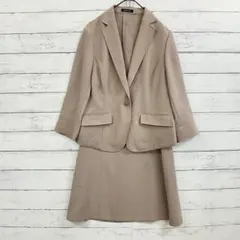 【上品なグレージュ】NEWYORKER（ニューヨーカー）七分袖 スカートスーツ