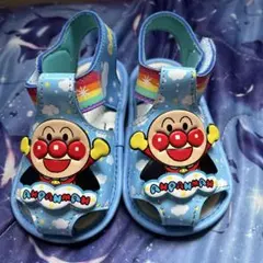 アンパンマン ベビーサンダル ブルー　水色
