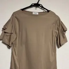 OPAQUE.CLIP フリル袖 ベージュ トップス