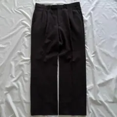 90’s vintage ウールスラックス ブラウン チェック ワイド アメカジ
