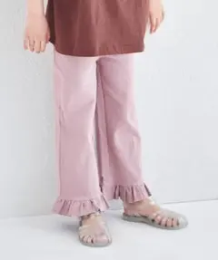 裾フリルパンツ　ペアマノン