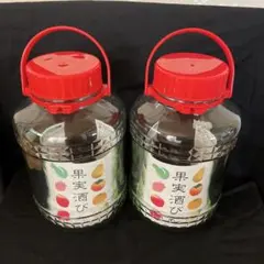 【未使用品】 果実酒びん 8L 2個セット 梅酒瓶 保存瓶 ガラス瓶のサムネイル