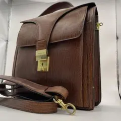 BALLY バリー ハンドバッグ 2way オールレザー フラップ ブラウン 
