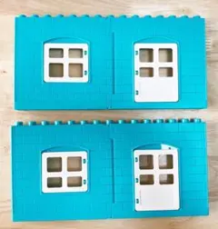 壁4枚(水色)セット　アンパンマンブロックラボ　レゴデュプロ互換品