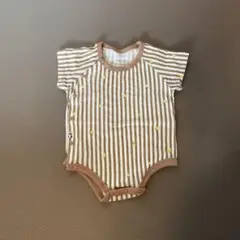 【破損あり】ロンパースkonny コットンメッシュボディスーツ　70cm 12m