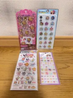 日焼けキティ　シール　おはじきシール　タイルシール　ドロップジェリー