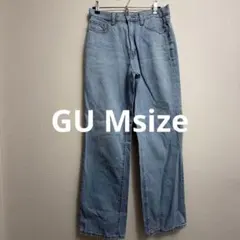 GU ストレートデニムパンツ ライトブルー Mサイズ