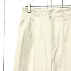 ローリーズファーム ベージュ M 麻 リネン混 スリット パンツ ハイウエスト