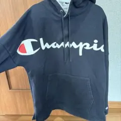 Champion ブラック フード付きパーカー M チャンピオン　パーカー