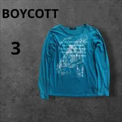 BOYCOTT　(ロンT)カットソー長袖　サイズ3　ターコイズ　y2k 平成のサムネイル
