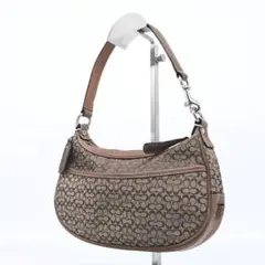 コーチ COACH アクセサリーポーチ ハンドバッグ シグネチャー ベージュ