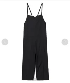 極美品♡un3d. バッククロスオールインワン BLK ブラック back 38