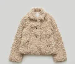The Barnnet Beige eco fur jacket