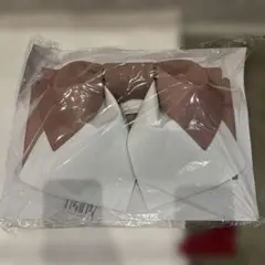 付け帯 作り帯 くすみピンク×白 浴衣用　新品未使用だが台紙の折れあり