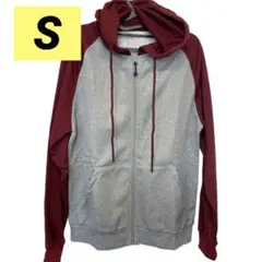Sサイズ　メンズ フーディー 長袖パーカー ファスナー フードポケット 裏起毛