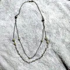 パール風ビーズ付き ネックレス