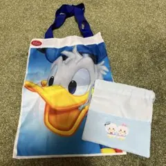 ディズニー　ドナルド　エコバッグ　ポーチ